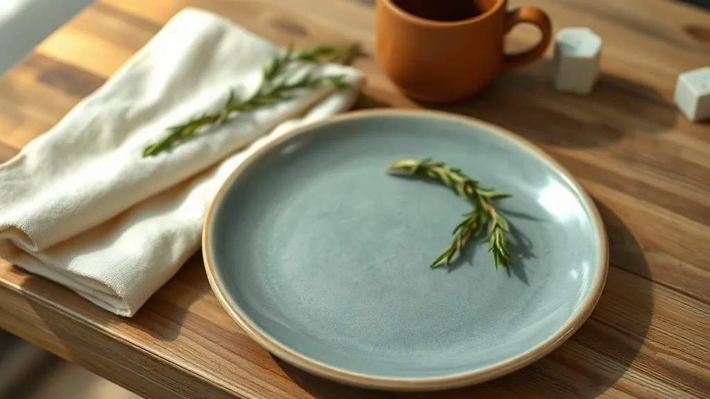 Assiette plate bleue 20 cm : un objet signé, pas un jeton de cantine