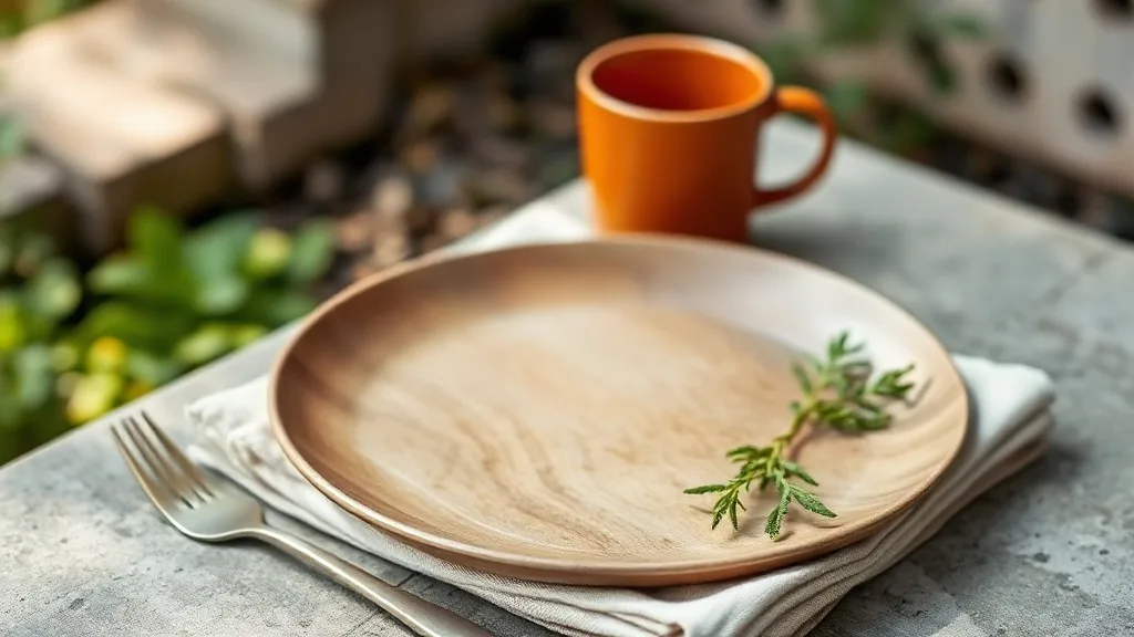 Assiette plate effet bois Signature : une vaisselle à l’épreuve du temps