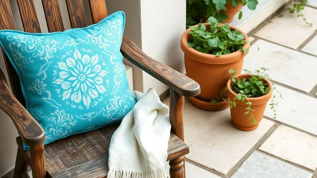 Coussin Suzani turquoise : faites-lui une place dehors