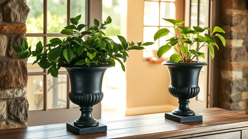 Pots de fleurs sur piédestal : le duo noir qui ne dure pas