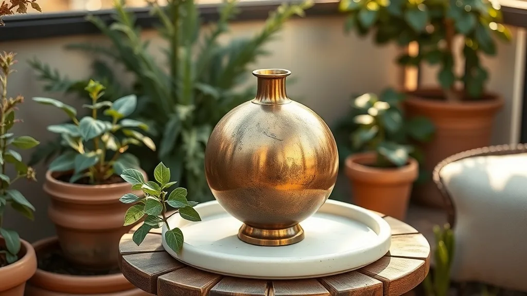 Vase globe antique effet laiton : le petit détail qui change tout