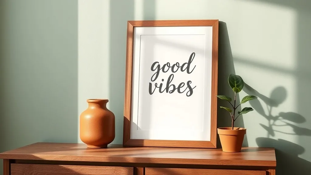 Affiche Good Vibes encadrée : notre méthode pour une déco qui dure