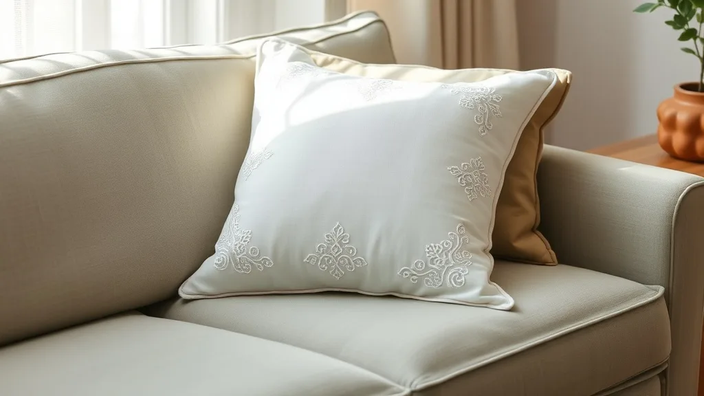 Coussin brodé blanc : lui donner la place qu’il mérite sans surcharge