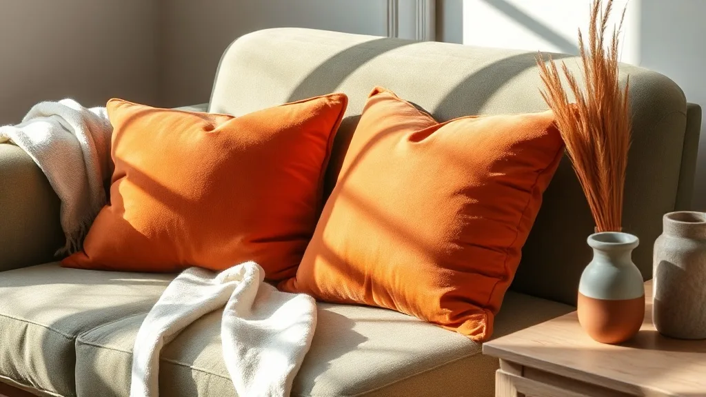 Coussin velours orange&nbsp;: le faire durer sans le trahir