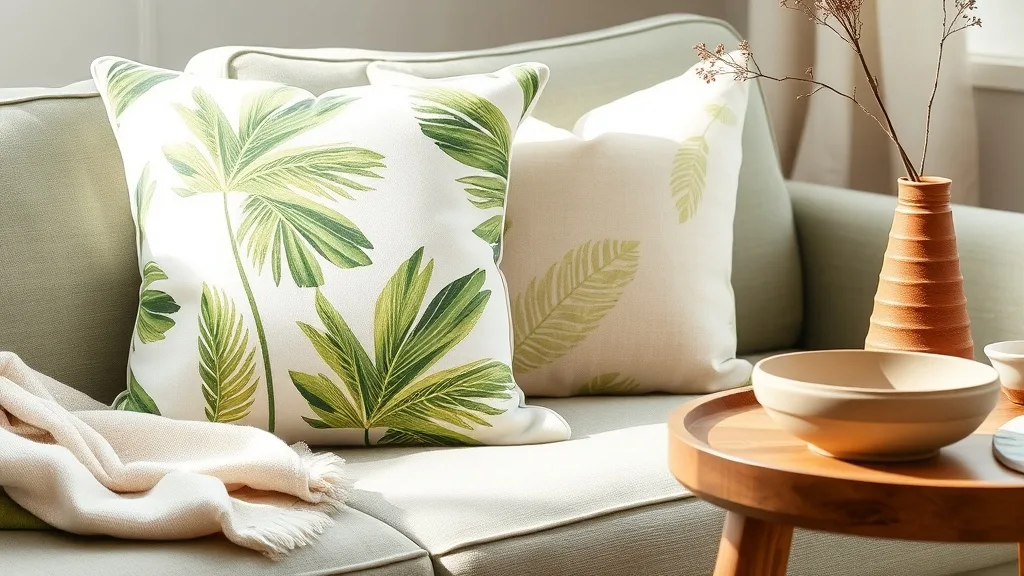 Coussin Malini imprimé palme : comment le faire durer