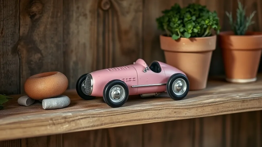 Offrez une seconde vie à la voiture de course en métal rose