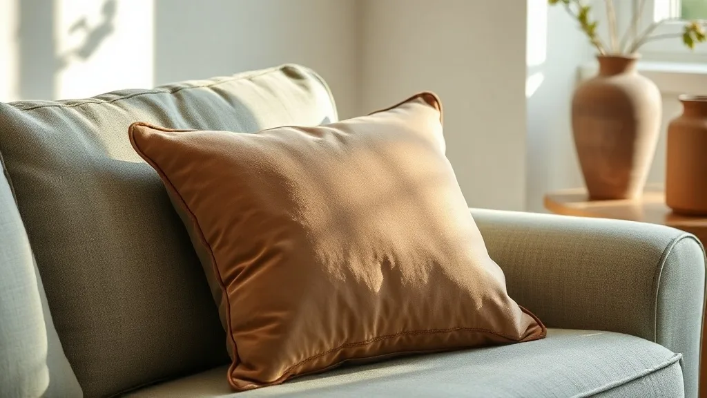 Coussin passepoilé en velours taupe : le détail qui fait durer le style
