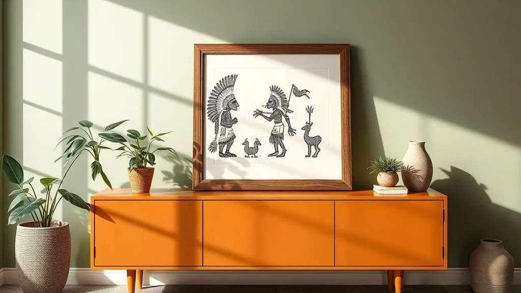 Une affiche aztèque noir et blanc ? Cadre-la toi-même