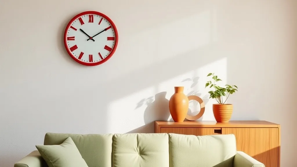Horloge murale Andromeda rouge : oser le rouge qui structure sans bavardage