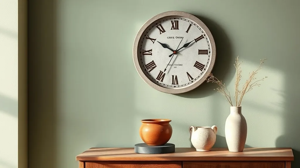 Horloge en béton et cuivre : la matière qui traverse le temps