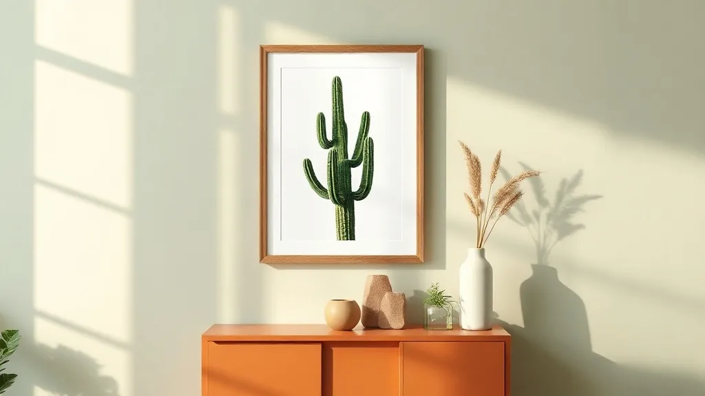 Cette affiche cactus encadrée ? Fais-la tenir trente ans, pas trois mois