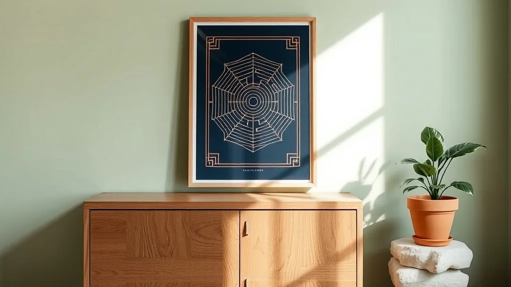 Cette affiche labyrinthe marine et cuivre, c'est vraiment une bonne idée ?