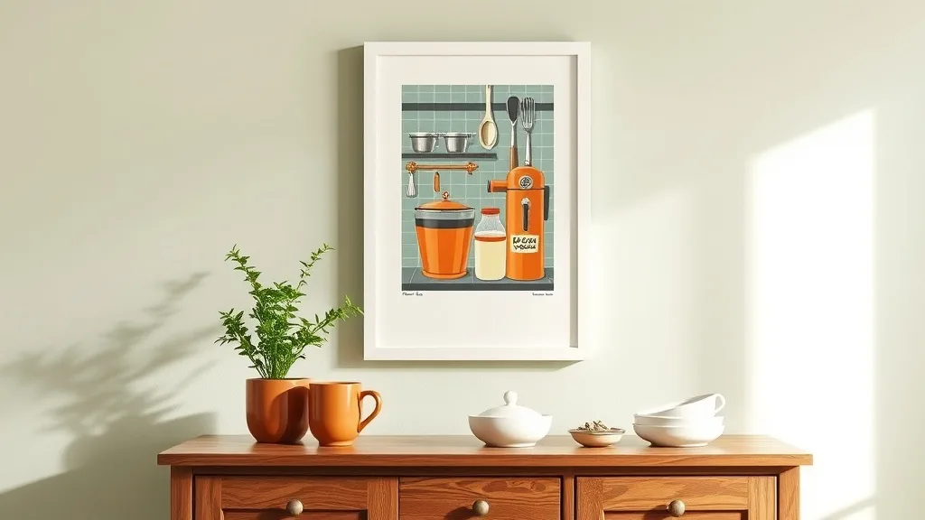 Affiche rétro Kitchen Happiness : une déclaration murale pour votre cuisine
