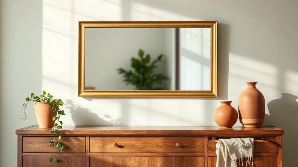 Miroir mural rectangle doré : le poser, le faire durer, l’aimer