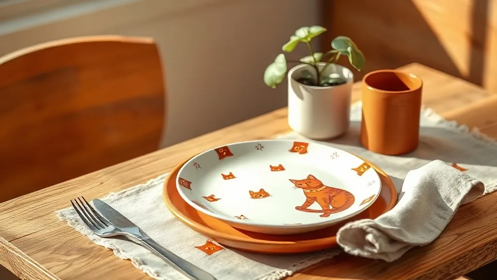 Assiette chat rouge : le coup de génie mélamine d’Ingela P Arrhenius