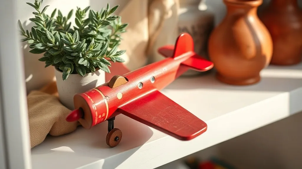Avion jouet en bois rouge : le jouet qui traverse les âges