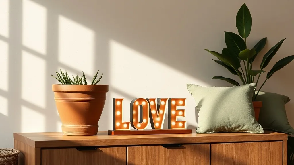 Enseigne lumineuse LOVE métal et LED : un néon sage pour une déco qui a du chien