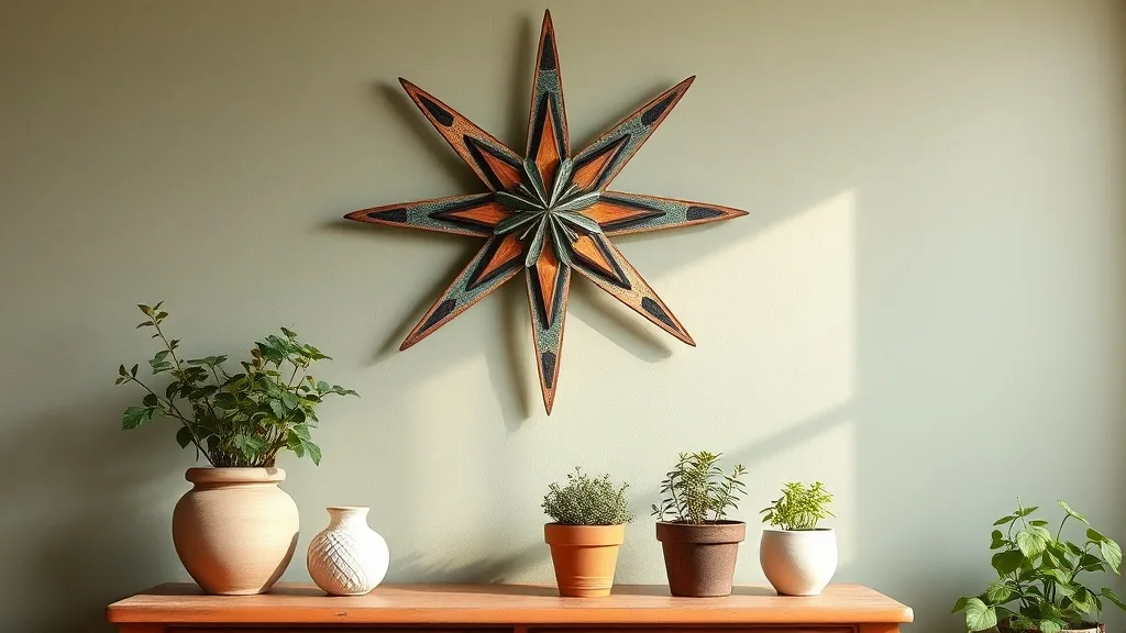Étoile lumineuse multicolore : misons sur le métal rustique