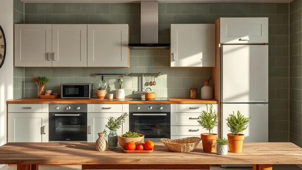 Un plan de travail en bois massif avec une plaque de cuisson intégrée, vue rapprochée sur le veinage du bois